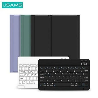 USAMS Winro-hoes met toetsenbord iPad Pro 11-inch paarse hoes - wit toetsenbord/paarse hoes - wit toetsenbord IP011YRXX03 (US-BH645)
