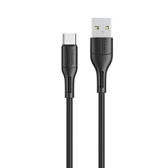 USAMS kabel U68 USB-C 2A Snel opladen 1m zwart/zwart SJ501USB01 (US-SJ501)
