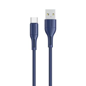 USAMS kabel U68 USB-C 2A snelladen 1m blauw/blauw SJ501USB03 (US-SJ501)