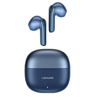 USAMS Bluetooth 5.1-hoofdtelefoon TWS XH-serie Dubbele microfoon Draadloos Blauw / Blauw BHUXH03