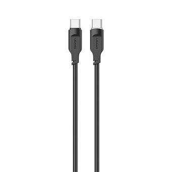 USAMS USB-C naar USB-C PD snellaadkabel 1,2 m 100 W Lithe-serie zwart/zwart SJ567USB01 (US-SJ567)