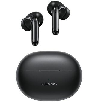 USAMS Bluetooth 5.3 TWS X-Don Series Dual mic ENC draadloze zwarte koptelefoon BHUXD01 (SAMS-XD18)