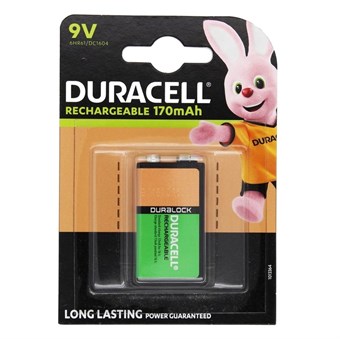 Duracell 170mAh oplaadbare HR22 9V batterijen - 1 stuk