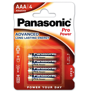 Panasonic Pro Power Alkaline AAA batterijen - 4 stuks
