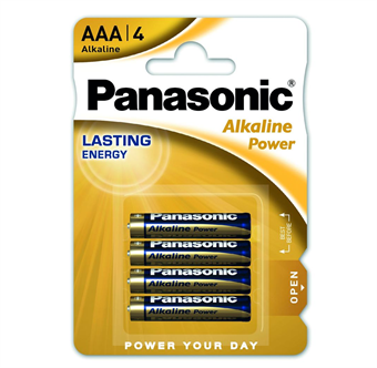 Panasonic Alkaline Power AAA Batterijen - 4 st
