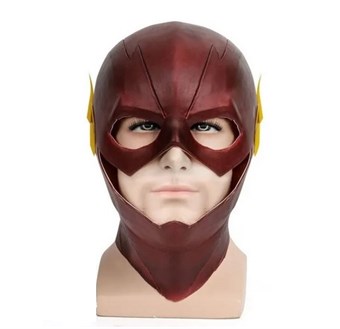 Masca Flash Cosplay Barry Allen Full Face Latex Masker - Halloween Party - Volwassene