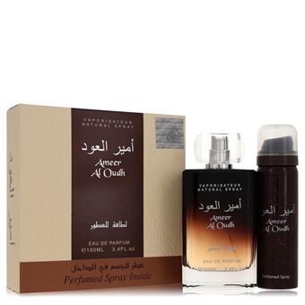 Ameer Al Oudh by Lattafa - Gift Set -- 3.4 oz Eau De Parfum Spray + 1.7 oz Perfumed Spray - voor mannen