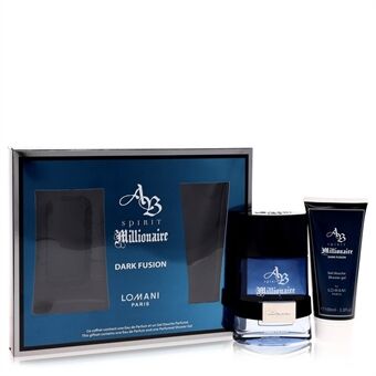 Spirit Millionaire Dark Fusion by Lomani - Gift Set -- 3.3 oz Eau De Parfum Spray + 3.3 oz Shower Gel - voor mannen