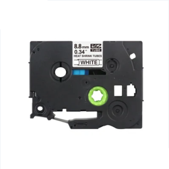 Brother Compatibele Shrink Flex Tape HSe-221 - Zwart Op Wit 8,8 mm x 1,5 m