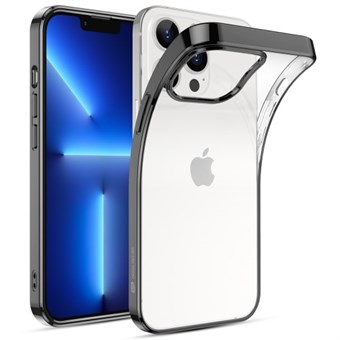 iPhone 13 Pro Max - Transparante hoes met zwarte metalen rand
