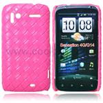 HTC Sensation Lederlook Cover (Roze)