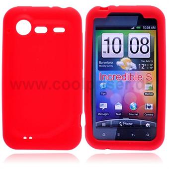 HTC Incredible S siliconen hoes (rood)