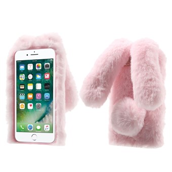 TPU-hoesje met warme vacht in de vorm van een konijn voor iPhone 7 / iPhone 8 / iPhone SE 2020/2022