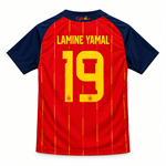 Lamine Yamal nr. 19 – Nationale voetbalset voor kinderen – WK 2026 – Shirt en short – Vanaf maat 116–122 cm, 6–7 jaar