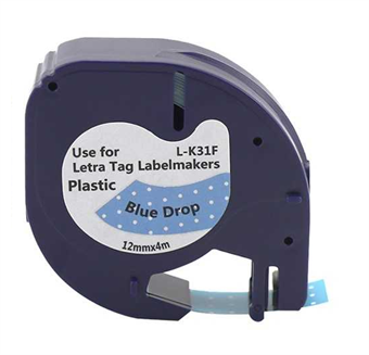 Dymo LetraTag Label Blauwe Stippen 12mm × 4M (L-K31F)