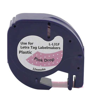 Dymo LetraTag Label Roze Stippen 12mm × 4M (L-L31F)