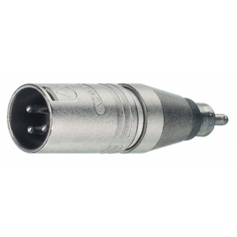XLR Adapter XLR 3-Pins Male - RCA Male Zilver