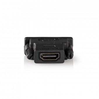 HDMI™-adapter | HDMI™ vrouwelijk | DVI-D 24 + 1-pins stekker | Verguld | Gewoon | Pvc | Antraciet | 1 stuk. | Raamkozijn