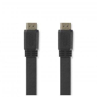 High Speed ​​HDMI™-kabel met Ethernet | HDMI™-connector | HDMI™-aansluiting | 4K@30Hz | 10,2 Gbps | 2.00 meter | Vlak | Pvc | Zwart | Doos