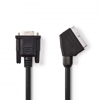 SCART - VGA-kabel | SCART mannelijke connector | VGA-vrouwelijke connector | 2,0 meter | Zwart