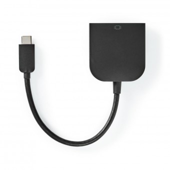 USB-adapter | USB 3.2 Gen 1 | USB-C™ Han | DVI-D 24 + 1-pins Hun | 0,20 m | Rond | Vernikkeld | PVC | Sorteren | Plastieken zak