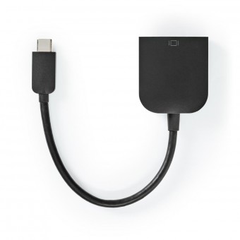 USB-adapter | USB 3.2 Gen 1 | USB-C™ Han | VGA Hun | 5 Gbps | 0,20 m | Rond | Vernikkeld | PVC | Sorteren | Plastieken zak