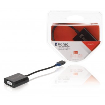 Adapter USB-C Male - VGA Female Antraciet