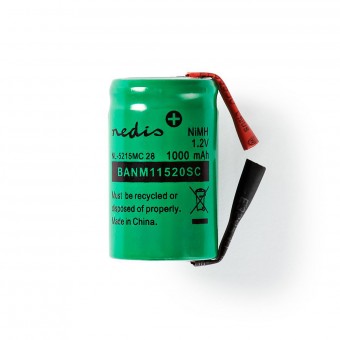 Oplaadbare Ni-MH-batterijset | 1,2 V| Tegen betaling | 1000mAh | Voorgeladen | 1-Polybag | NVT | Soldeerbout | Groente