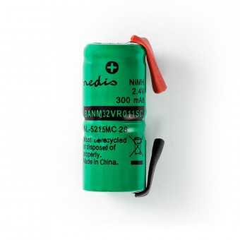 Oplaadbare Ni-MH-batterijset | 2,4 V| Tegen betaling | 300mAh | Voorgeladen | 1-Polybag | NVT | Soldeerbout | Groente