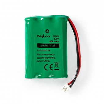 Oplaadbare Ni-MH-batterij | 3,60 V | NiMH | NiMH-batterijpakket | Oplaadbaar | 600 mAh | Voorgeladen | Aantal batterijen: 1 st. | Plastic zak | Nvt | 2-fasen connector | Groente
