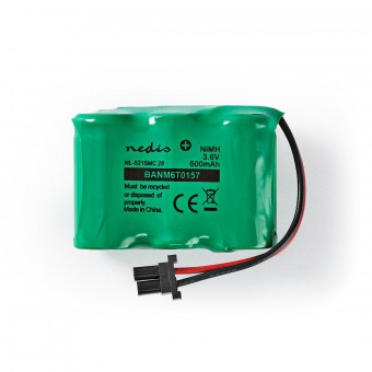 Oplaadbare Ni-MH-batterijset | 3,60 V| Tegen betaling | 600mAh | Voorgeladen | 1-Polybag | NVT | 2-fasen connector | Groente