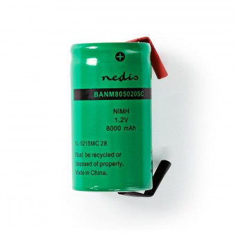 Oplaadbare Ni-MH-batterijset | 1,2 V| Tegen betaling | 8000mAh | Voorgeladen | 1-Polybag | NVT | Soldeerbout | Groente