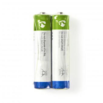 Zink-koolstofbatterij AAA | 1,5 V| Zink Koolstof | 2-krimppakking | R03 | Verschillende eenheden | Blauw / Groen / Wit