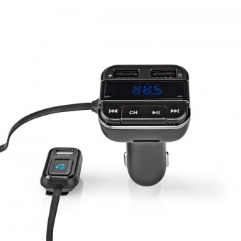 Car Audio FM-zender | Vast | Handsfree bellen | 0,8 "| LED-scherm | Bluetooth® | 5,0 V DC / 1,0 A / 5,0 V DC / 2,4 A | Google Assistant / Siri | Grijs / zwart