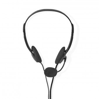 Pc-headset | Op het oor | Stereo-installatie | 2x 3,5 mm | Opklapbare microfoon | 2.00 meter | Zwart