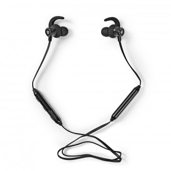 Sporthoofdtelefoon | Bluetooth | In het oor | Flexibele draad | Zwart