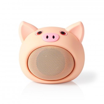 Bluetooth®-luidspreker | Maximale batterijduur: 3 uur | Handheld-ontwerp | 9 W| Mono | Ingebouwde microfoon | Koppelbaar | Animacks Pinky Pig | Roze
