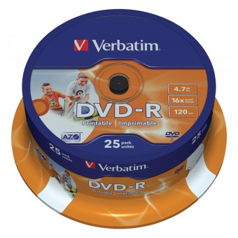 DVD-R Wide Inkjet bedrukbaar4,7 GB