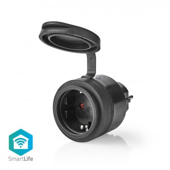 SmartLife Smart stekker | Wifi | IP44 | 3680 W | EU-stekker / Type F (CEE 7/7) | -20 - 50°C | Android™ / IOS | zwart