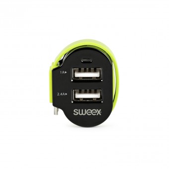 Autolader 3-Uitgangen 6 A 2 x USB / Micro USB Zwart/Groen