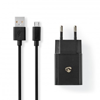 Wandoplader | 1x 2.1AA| Aantal uitgangen: 1 | USB-A | Micro USB (losse) kabel | 1.00 meter | 10,50 Watt | Enkele spanningsuitgang