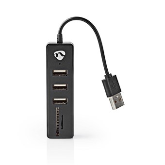 USB-hub 3-poorts | USB 2.0 | USB-aangedreven | SD & MicroSD / 3x USB