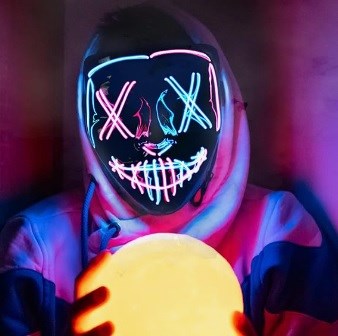 De Purge - LED-masker - Neonroze & Blauw