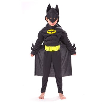 Batman Kostuum - Kinderen - Incl. Masker + Pak + Jas - Medium - 120-130 cm