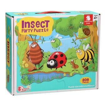 Insectenfeest mega puzzel, 208 stuks. (90x64cm)