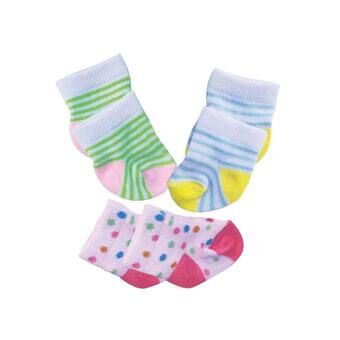 Poppen sokken 3 paar, 35-45 cm