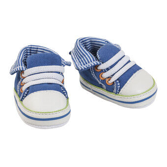 Poppen schoenen sneakers blauw, 30-34 cm