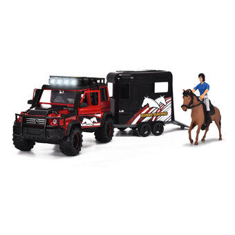 Dickie Jeep met speelset voor paardentrailer