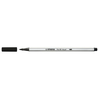 Stabilo pen 68 penseel 46 - zwart