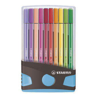 Stabilo pen 68 colorparade antraciet / lichtblauw, 20 st.